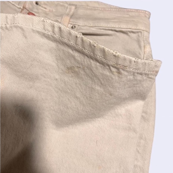 PacSun Cream Distressed Straight Leg LONG Jeans - Picture 8 of 8